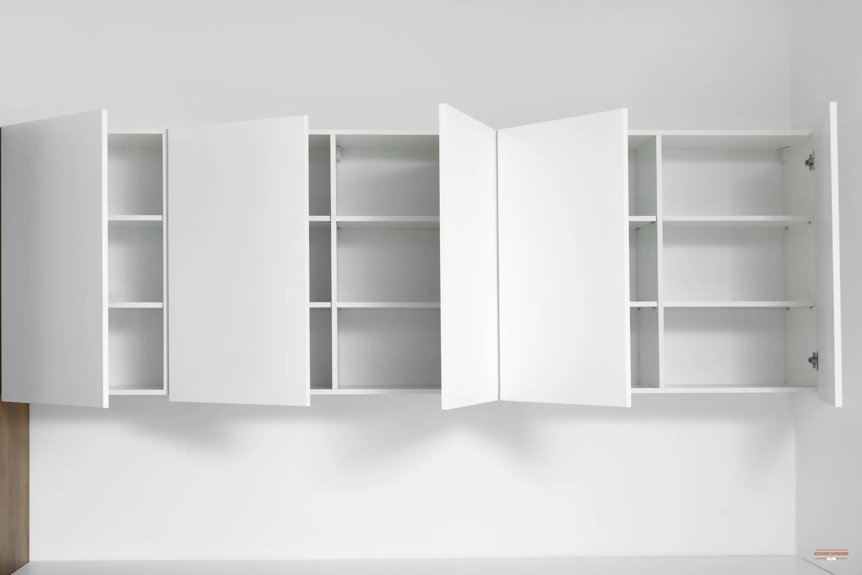 Modern kitchen cupboards installation detail